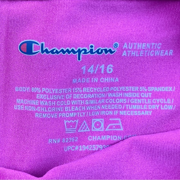 Girl’s Champion Pink Leggings Size 14/16 - Picture 3 of 3